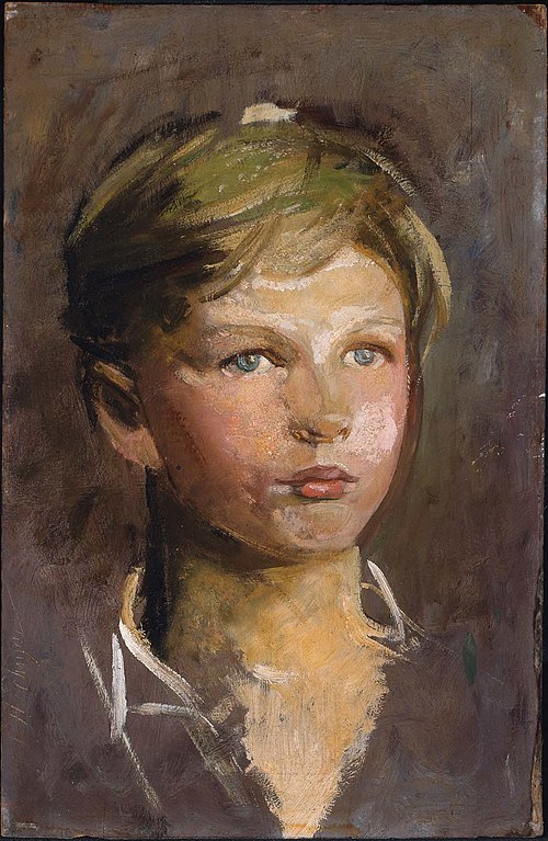 Oil Sketch of a Young Boy, 1895, Abbott Handerson Thayer