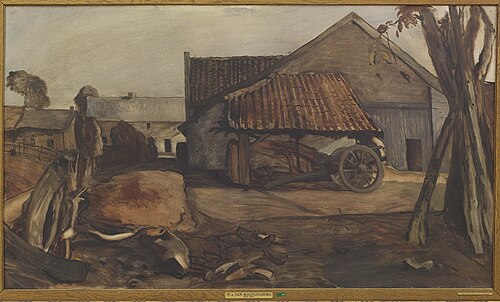 Boerenhoeve in Limburg, 1890, Willem Adriaan van Konijnenbur