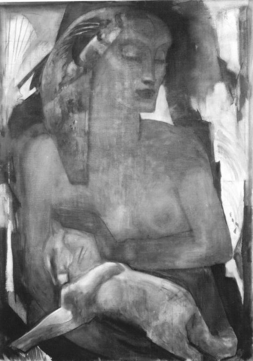 Frau mit Katze, 1916, Willem Adriaan van Konijnenbur