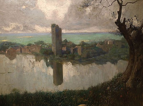 Lago di Ninfa, 1911, Feliks Michał Wygrzywalski