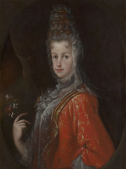 Maria Luisa Gabriela of Savoy, Queen Consort of Philip V of Spain (1688-1714), 1708, Miguel Jacinto Meléndez
