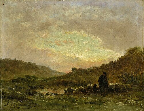 Berger et son troupeau, 1850, Ferdinand Chaigneau