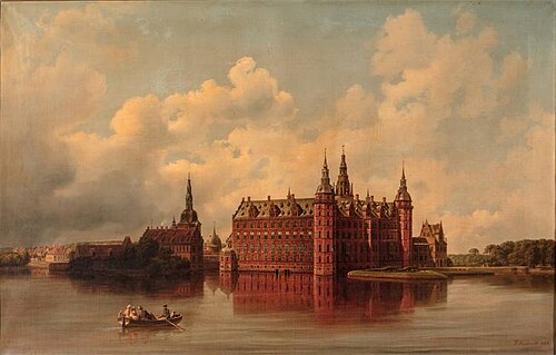 Frederiksborg Palace, near Copenhagen, 1855, Ferdinand Richardt