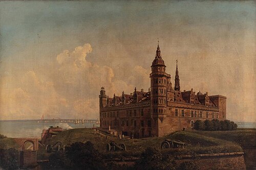 The Fortress of Kronborg at Elsinore, Scene of the Play of Hamlet, 1855, Ferdinand Richardt