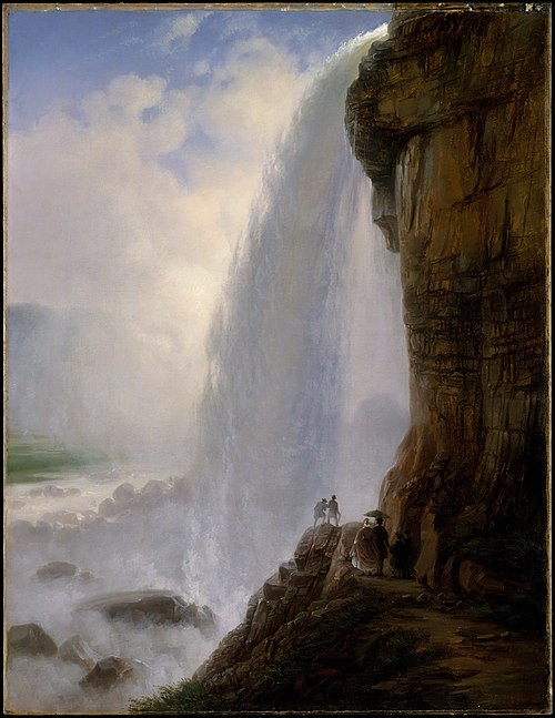 Underneath Niagara Falls, 1862, Ferdinand Richardt
