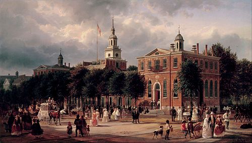 Independence Hall in Philadelphia, 1860, Ferdinand Richardt