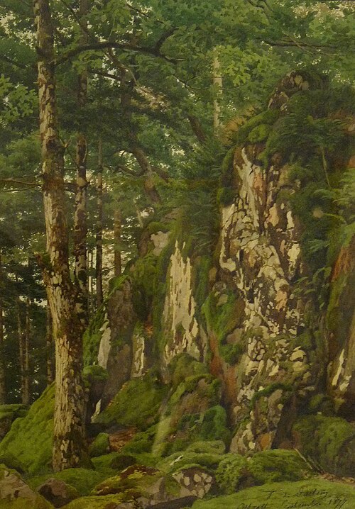 Rocher dans la forêt d'Ottrott, 1877, Ferdinand de Dartein