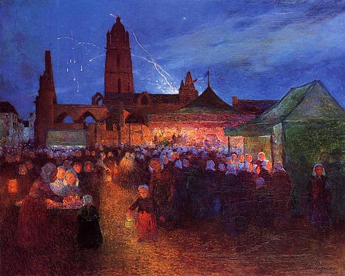 Feu d'artifice du 14 juillet à Bourg-de-Batz, , Ferdinand du Puigaudeau