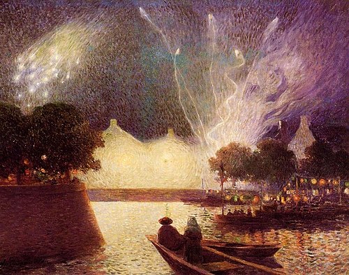 Feux d'artifice sur le port, 1890, Ferdinand du Puigaudeau