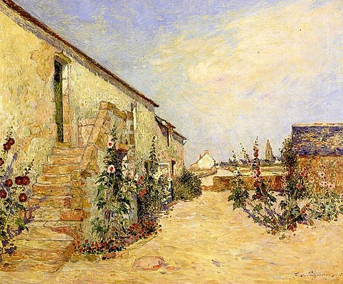Jardin de Kervaudu, roses grimpantes, 1915, Ferdinand du Puigaudeau