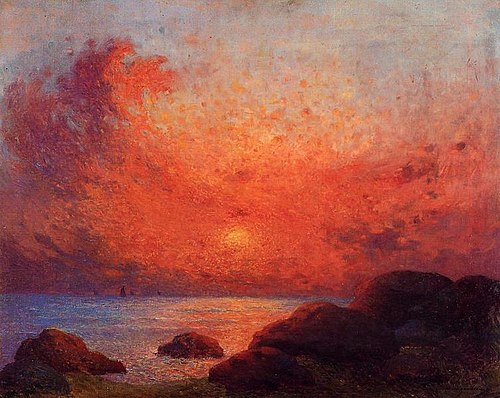 Coucher de soleil sur la mer, , Ferdinand du Puigaudeau