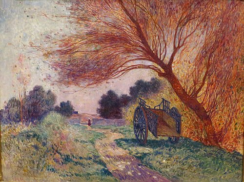 Charrette près du chemin, 1907, Ferdinand du Puigaudeau