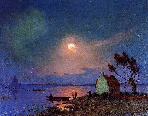 Pont-Aven au clair de lune, , Ferdinand du Puigaudeau