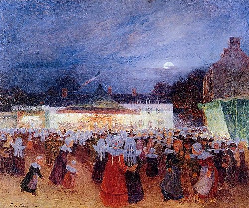 Fête foraine de nuit, 1895, Ferdinand du Puigaudeau