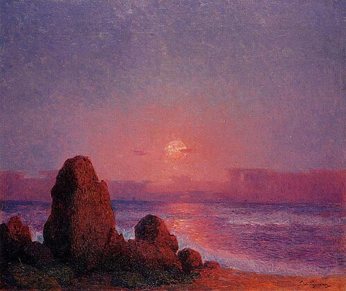 Coucher de soleil sur la côte bretonne, , Ferdinand du Puigaudeau