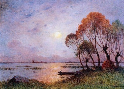 Coucher de soleil sur la Grande Brière, , Ferdinand du Puigaudeau