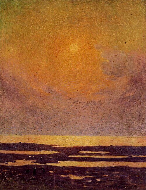 Coucher de soleil sur la côte, , Ferdinand du Puigaudeau