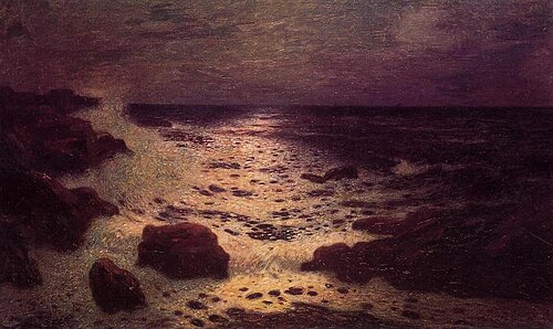 Clair de lune sur la mer et les rochers, , Ferdinand du Puigaudeau