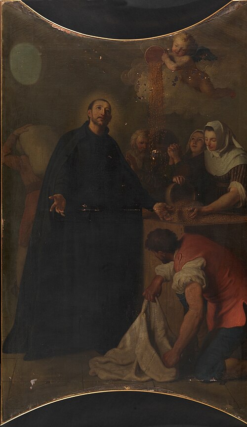 Multiplicación del trigo en la ciudad de Puy por san Francisco de Regis, 1702, Michel Ange Houasse