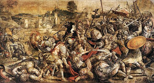 The Battle of the Ticino, 1550, Fermo Ghisoni da Caravaggio