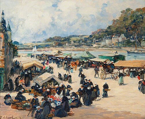 Marché à Chateaulin, 1900, Fernand Legout-Gérard