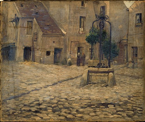 La cour de l'hôtel Saint-Adrien, 264, rue Saint-Jacques, 1902, Fernand Maillaud