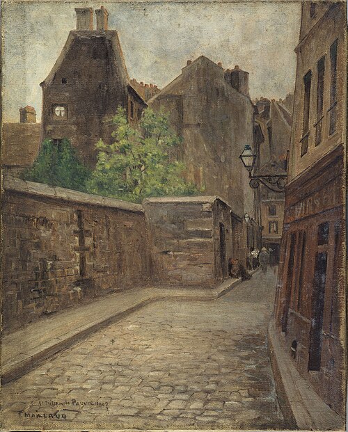 La rue Saint-Julien-le-Pauvre, 1902, Fernand Maillaud