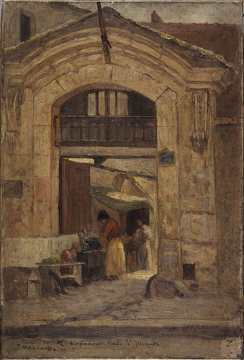 Porte rue Saint-Jacques, 1905, Fernand Maillaud
