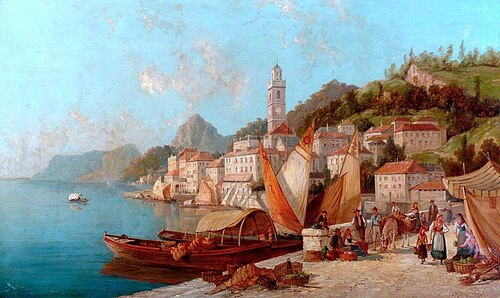 Coast Scene, Bellagio, Lake Como, , William Raymond Dommersen