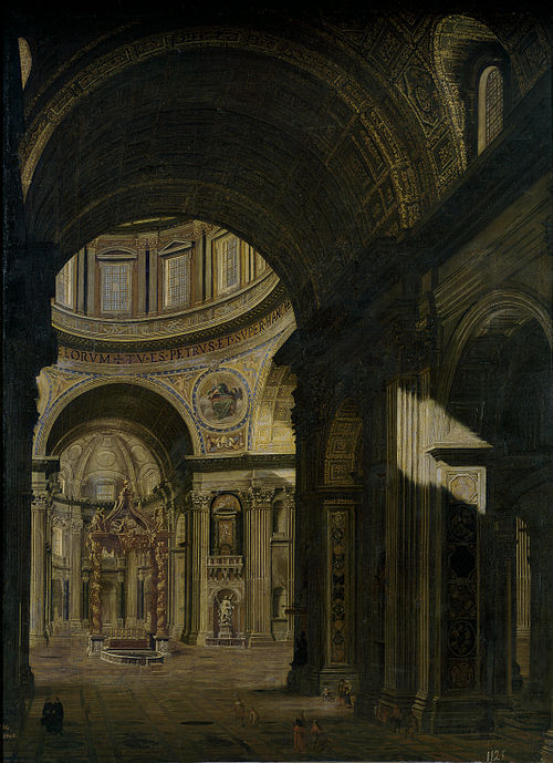 Interior de la Basílica de San Pedro de Roma, 1640, Filippo Gagliardi
