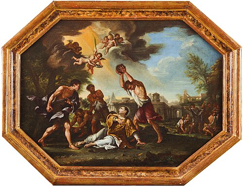 Stoning of St Stephen, 1650, Filippo Lauri