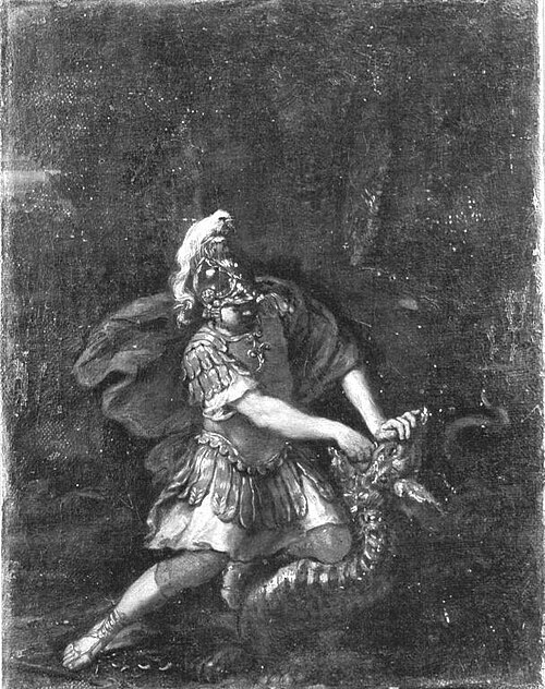 Jason reißt dem Drachen die Zähne aus, 1658, Filippo Lauri
