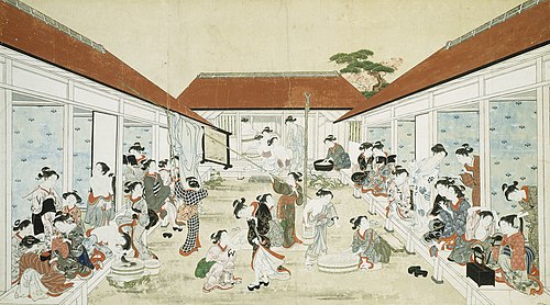 Women's Bathhouse and Laundry, 1825, Kitao Shigemasa