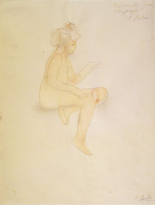 Mlle Jean Simpson, assise, 1903, Auguste Rodin