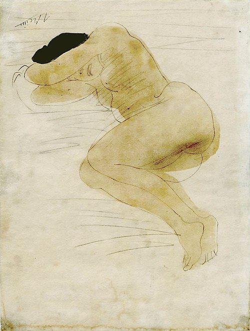Femme allongée., 1890, Auguste Rodin