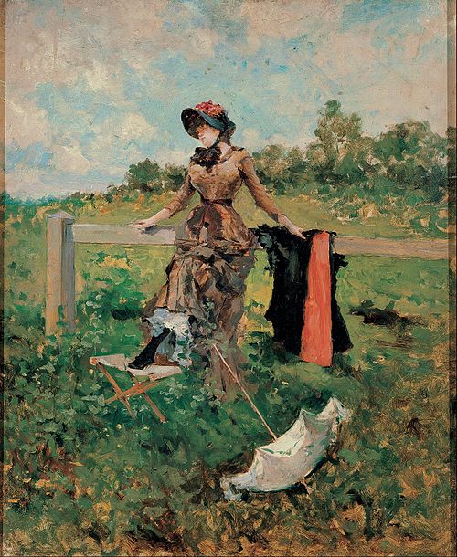 Lady with a Parasol, 1880, Francisco Miralles Galup