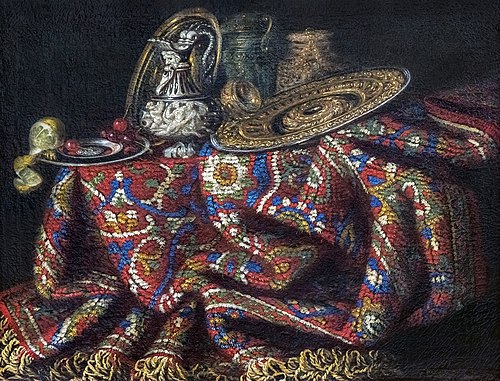 Nature morte au tapis, 1670, Francesco Noletti