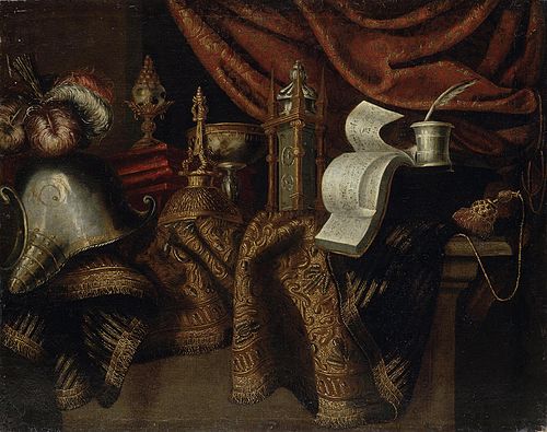 Still Life with a Helmet, 1650, Francesco Noletti