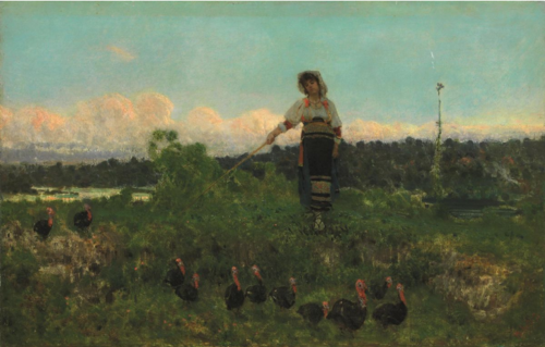 Turkeys herder, 1871, Francesco Paolo Michetti