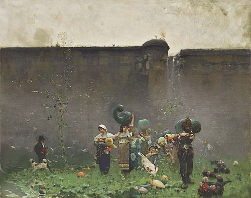 The harvest of pumpkins, 1873, Francesco Paolo Michetti