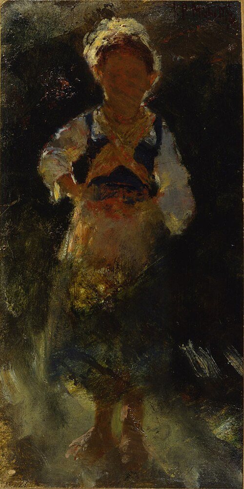 Peasant girl in backlight, 1870, Francesco Paolo Michetti