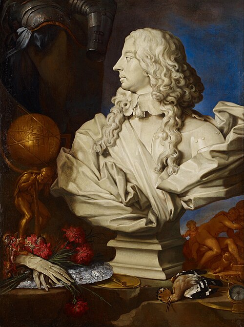 Allegorical Still Life with Bernini's Bust of Francis I d'Este, 1650, Francesco Stringa