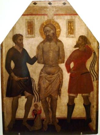 Flagellation of Christ with a donor, 1399, Francescuccio Ghissi