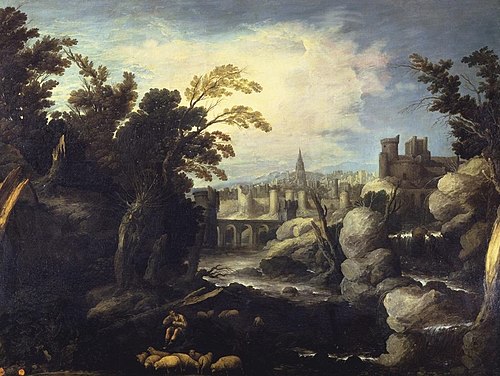 Landscape with a Town, 1634, Francisco Collantes