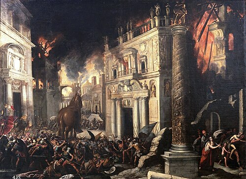 El incendio de Troya, 1650, Francisco Collantes