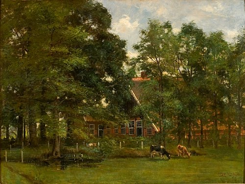 Boerderij tussen beuken, 1890, Arnold Marc Gorter