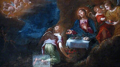 Angels Ministering to Christ, 1665, Francisco de Solís