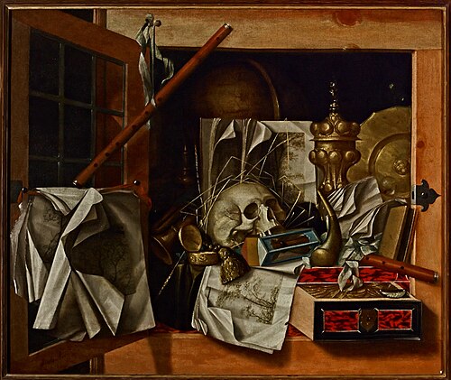 Trompe l'œil vanitas still Life, 1650, Franciscus Gysbrechts