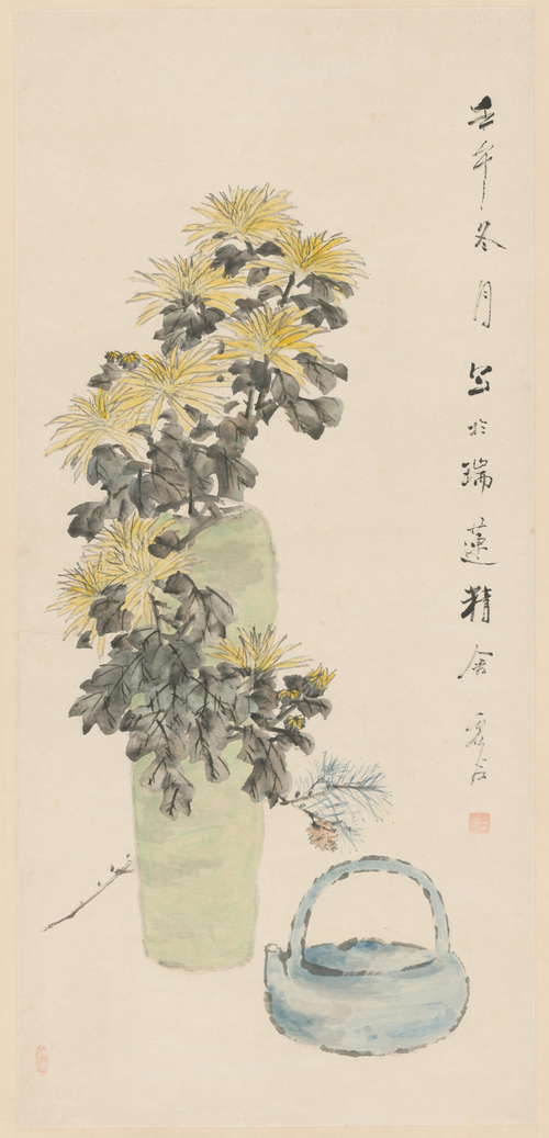 虚谷瓶菊图轴, , Gu Xu