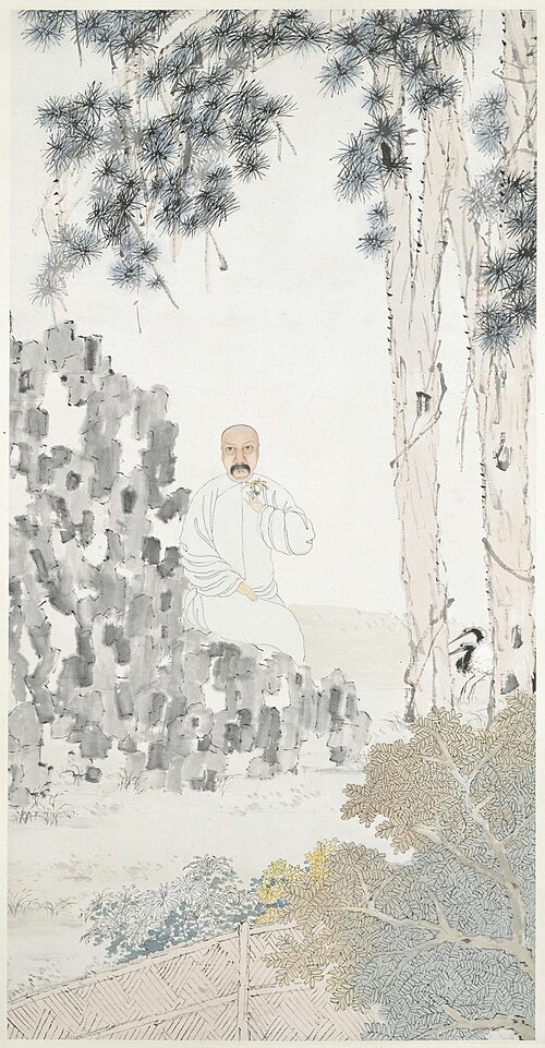 虚谷彭公像图轴, , Gu Xu